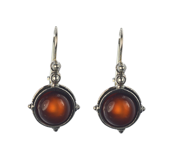 Ασημένια 925 σκουλαρίκια με αχάτη