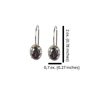 Ασημένια 925 σκουλαρίκια με ζιργκόν - Image 3