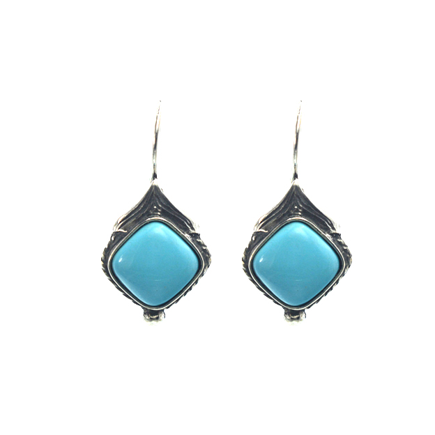 Ασημένια 925 σκουλαρίκια με τιρκουάζ