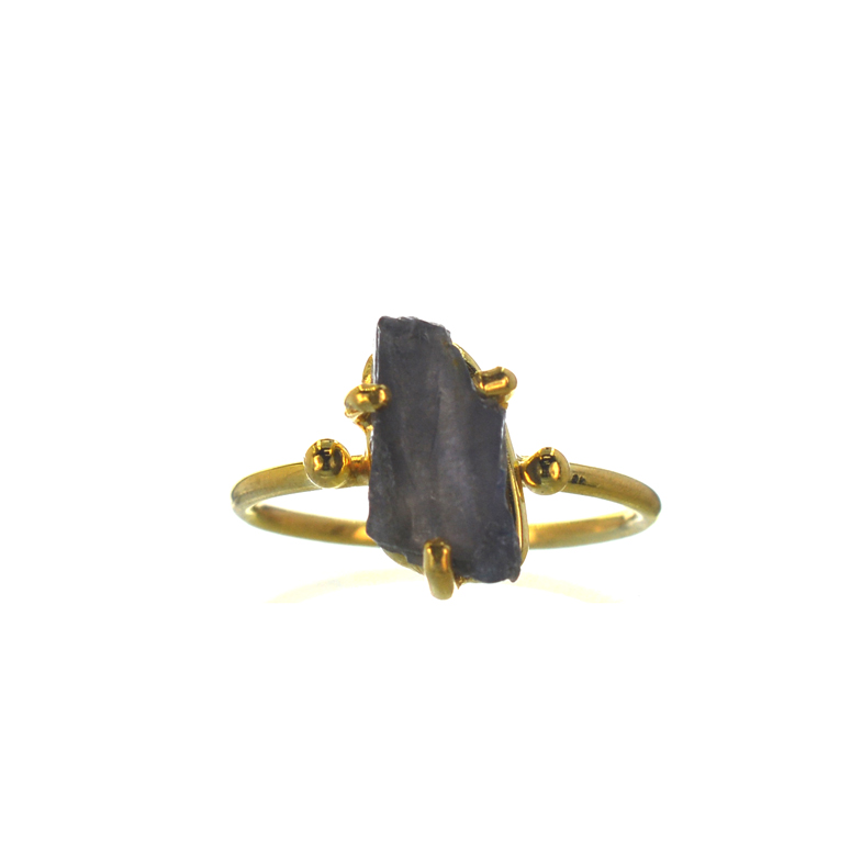 Επιχρυσωμένο 925 δαχτυλίδι με απατίτη