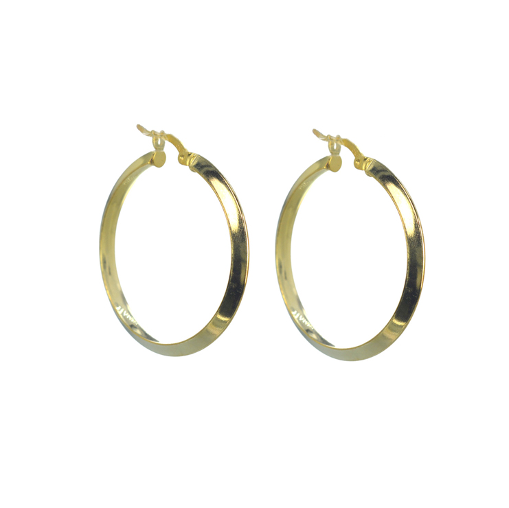 Ασημένιοι κρίκοι 925 επιχρυσωμένοι κρίκοι