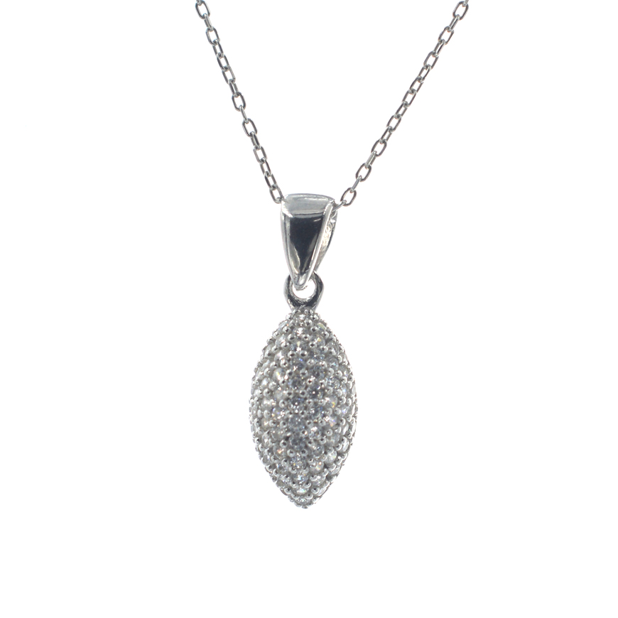 Ασημένιο 925 κολιέ με ζιργκόν πέτρες