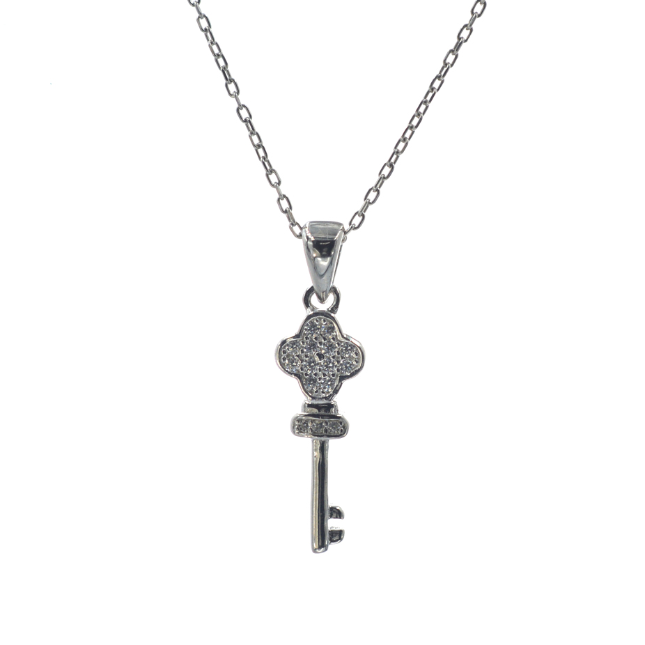 Ασημένιο 925 κολιέ με ζιργκόν πέτρες