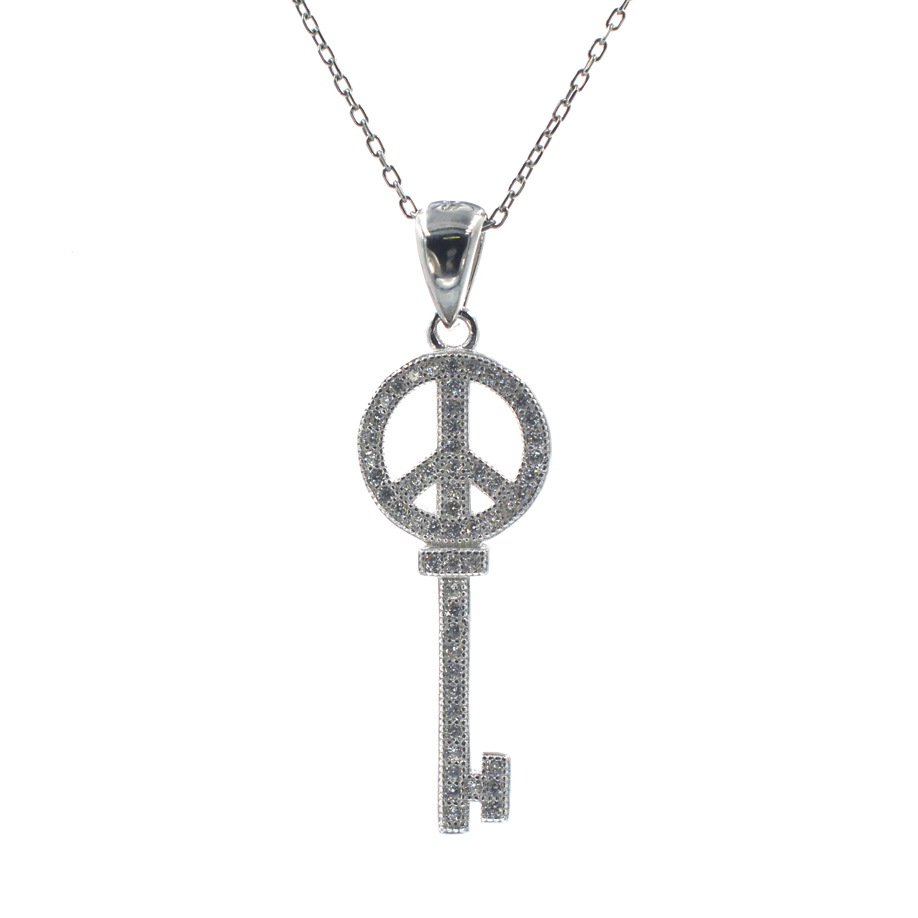 Ασημένιο 925 κολιέ με ζιργκόν πέτρες