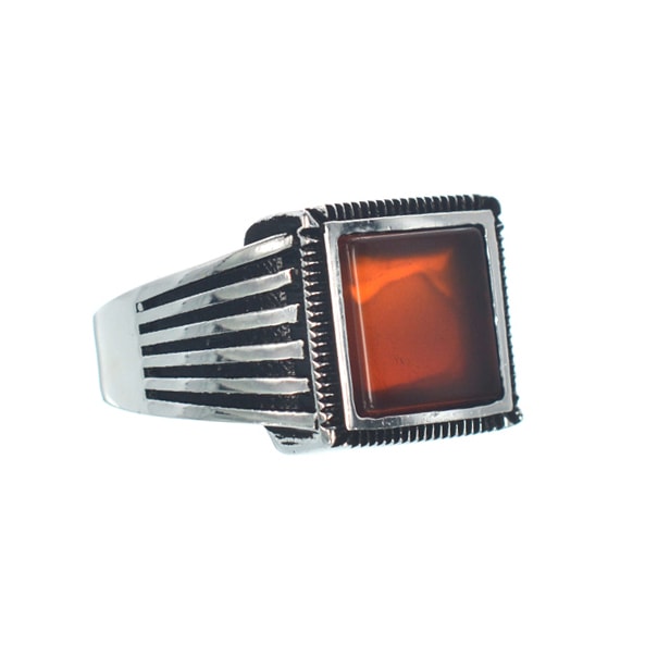 Ασημένιο 925 δαχτυλίδι με αχάτη - Image 2