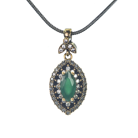 Ασημένιο 925 μενταγιόν με ζιργκόν