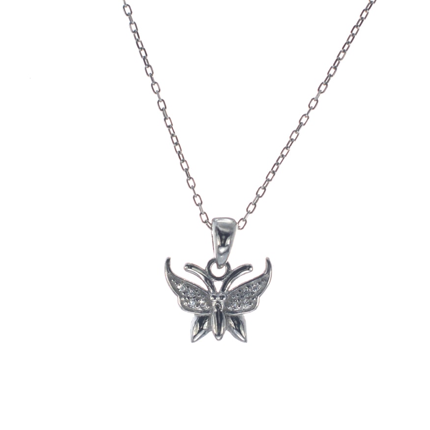 Ασημένιο 925 κολιέ με ζιργκόν πέτρες