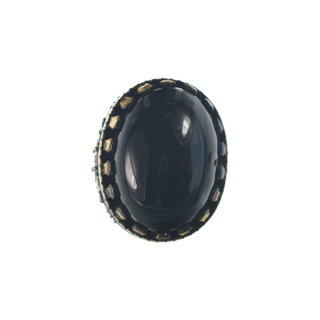 Αντρικό ασημένιο 925 σκαλιστό δαχτυλίδι με ορυκτή πέτρα