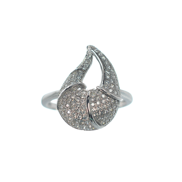 Ασημένιο 925 δαχτυλίδι με λευκό ζιργκόν