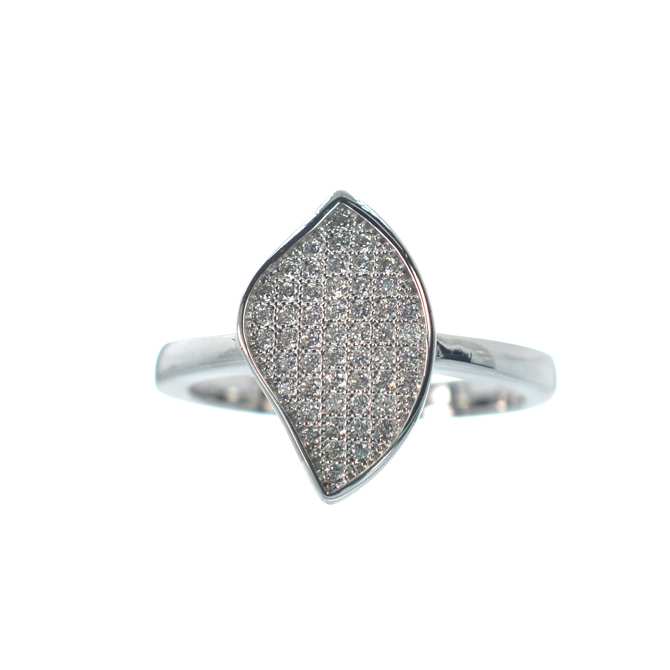 Ασημένιο 925 δαχτυλίδι με λευκό ζιργκόν