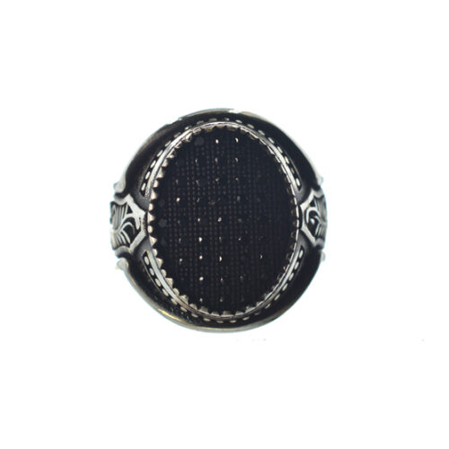 Αντρικό ασημένιο 925 σκαλιστό δαχτυλίδι με ζιργκόν