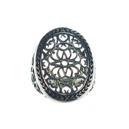 Αντρικό ασημένιο 925 σκαλιστό δαχτυλίδι