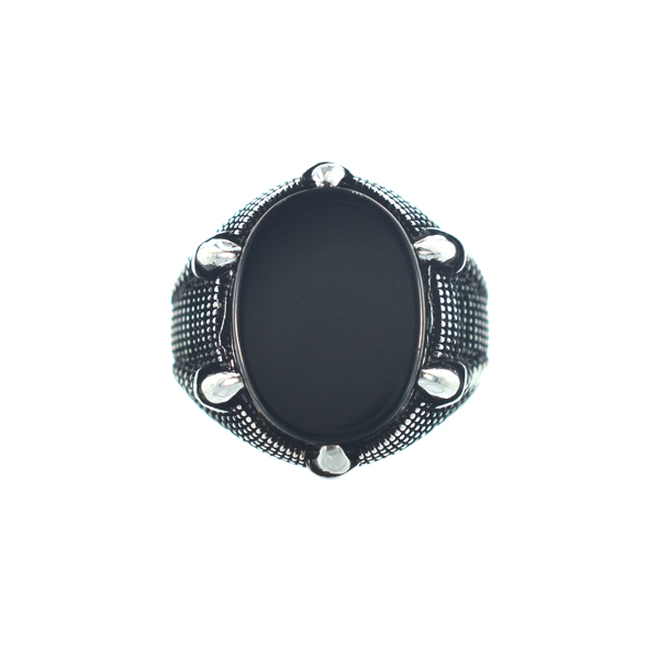 Αντρικό ασημένιο 925 δαχτυλίδι με όνυχα