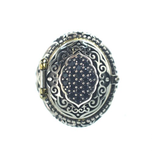 Αντρικό ασημένιο 925 δαχτυλίδι με ζιργκόν