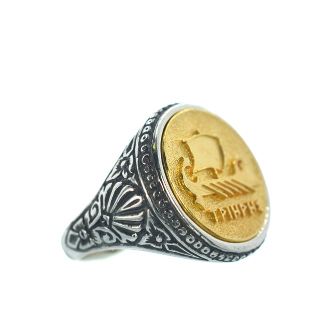 Αρχαιοελληνικό 925 δαχτυλίδι Τριήρης - Image 2