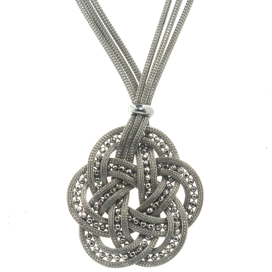 Ασημένιο 925 κολιέ με πλέξη