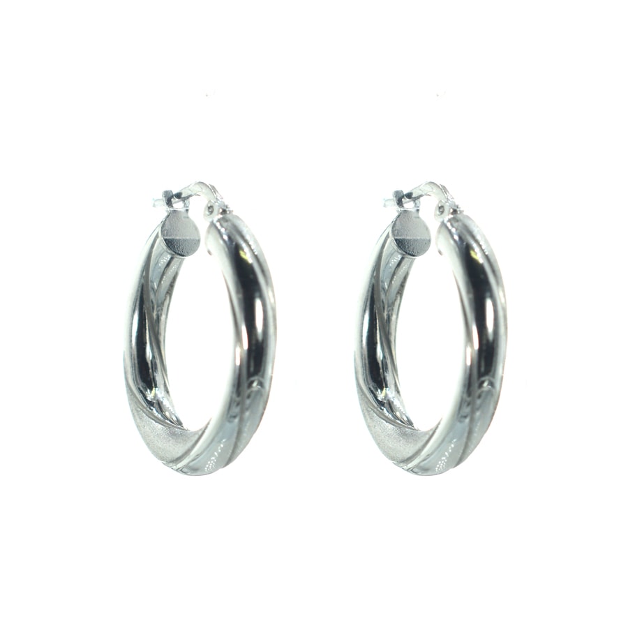 Ασημένιοι 925 κρίκοι με επίστρωση πλατίνας