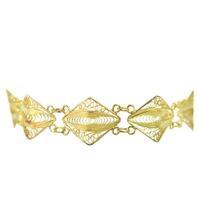 Επιχρυσωμένο 925 βραχιόλι με φιλιγκράν τεχνική