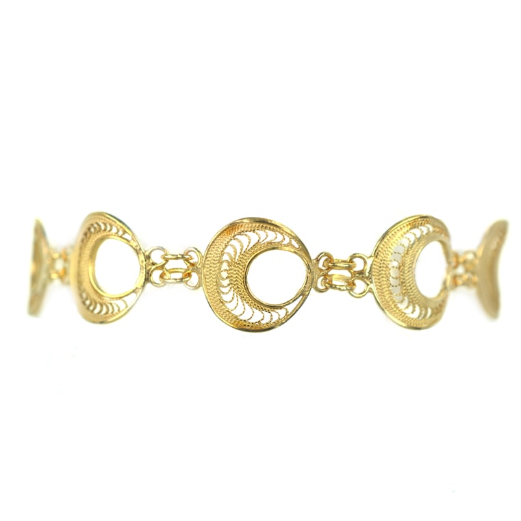 Επιχρυσωμένο 925 βραχιόλι με φιλιγκράν τεχνική