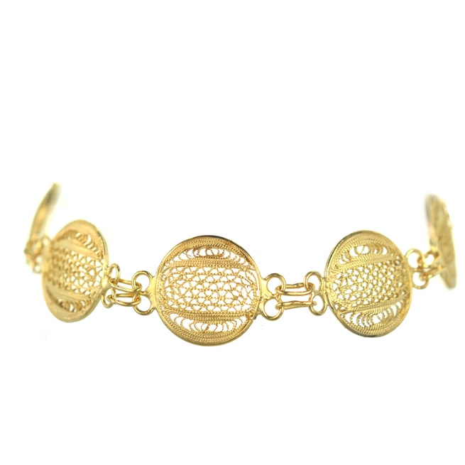 Επιχρυσωμένο 925 βραχιόλι με φιλιγκράν τεχνική
