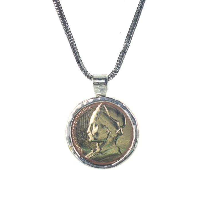 Ασημένιο 925 μενταγιόν Κανάρης