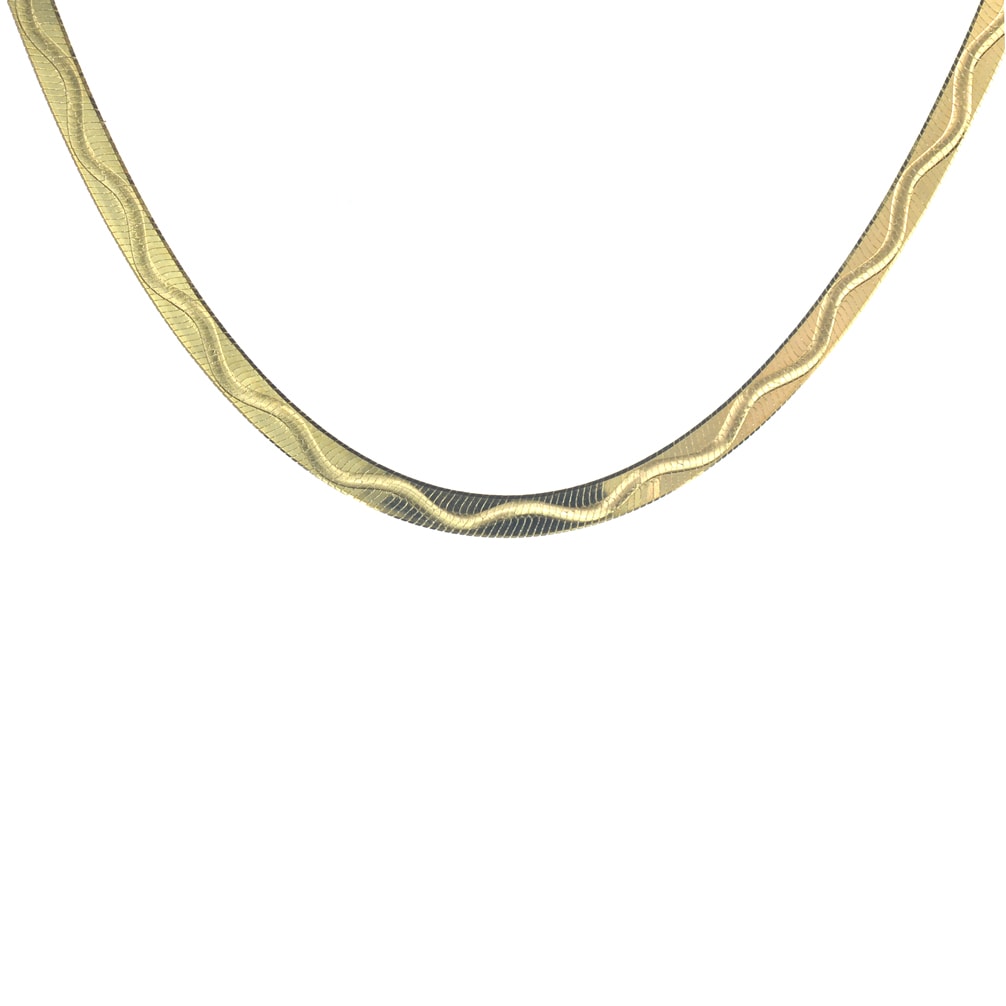 Ασημένια 925 επιχρυσωμένη αλυσίδα λαιμού 45 εκατοστών snake