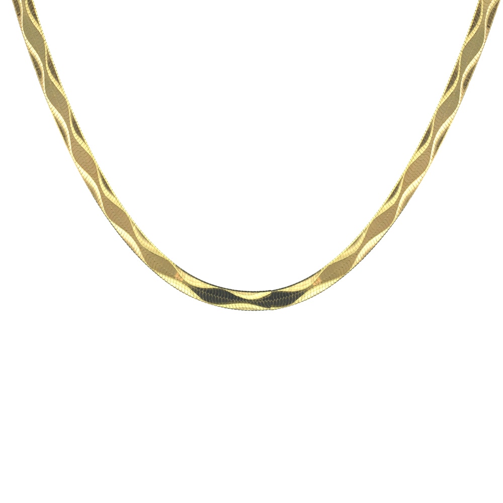 Ασημένια 925 επιχρυσωμένη αλυσίδα λαιμού 45 εκατοστών snake