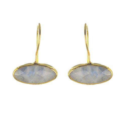 Επιχρυσωμένα 925 σκουλαρίκια με φεγγαρόπετρα