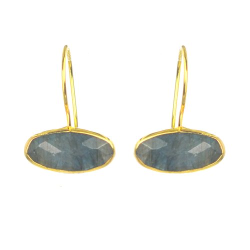 Επιχρυσωμένα 925 σκουλαρίκια με λαμπραντορίτη