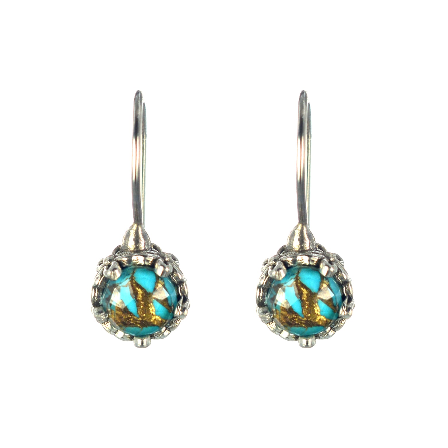 Ασημένια 925 σκουλαρίκια με τιρκουάζ