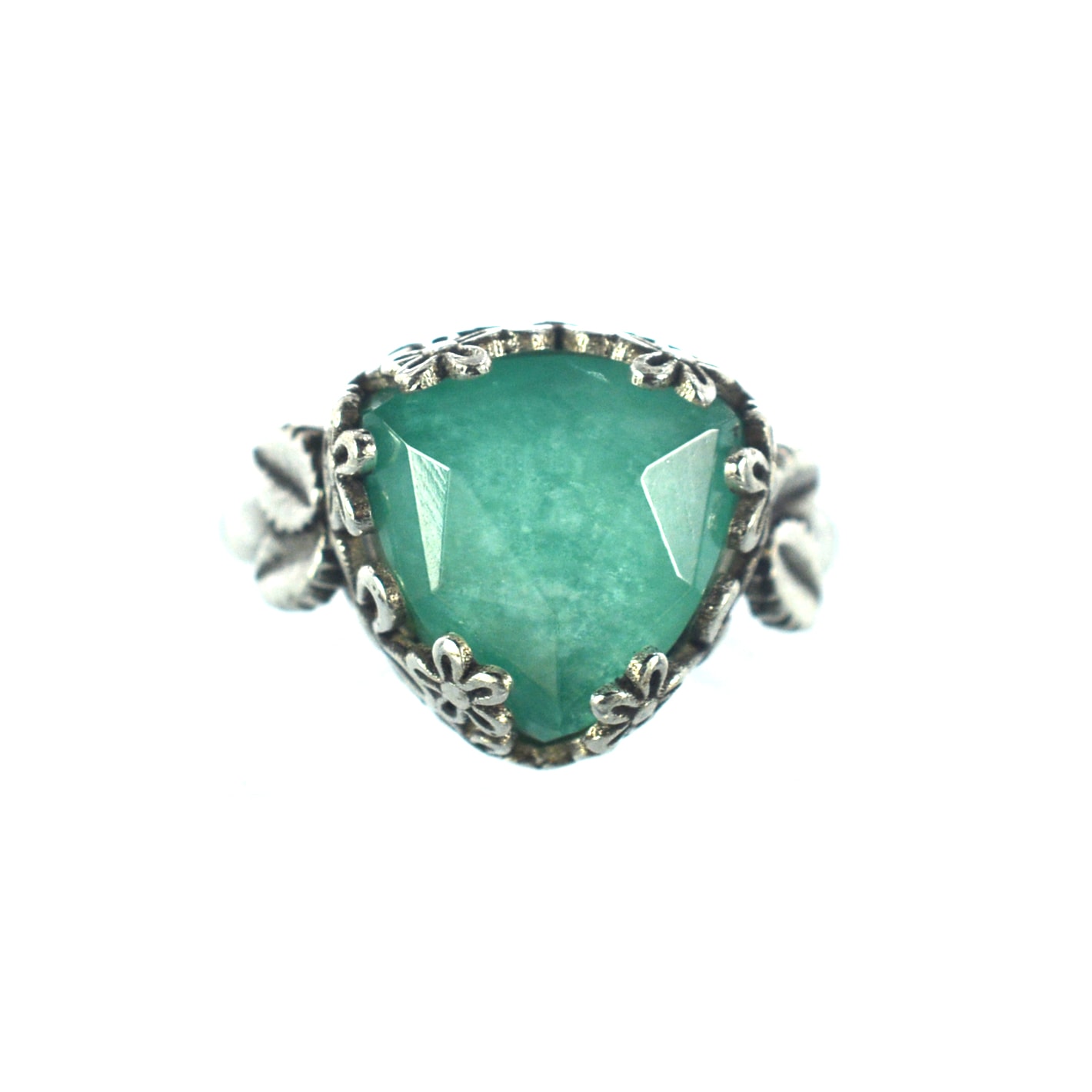 Ασημένιο 925 δαχτυλίδι με αμαζονίτη