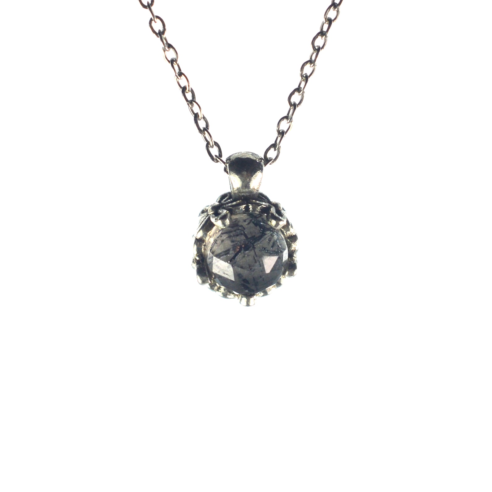 Ασημένιο 925 μενταγιόν με ρουτίλιο