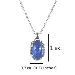 Ασημένιο 925 μενταγιόν με λάπις λάζουλι - Image 3