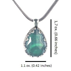 Ασημένιο 925 μενταγιόν με μαλαχίτη - Image 2