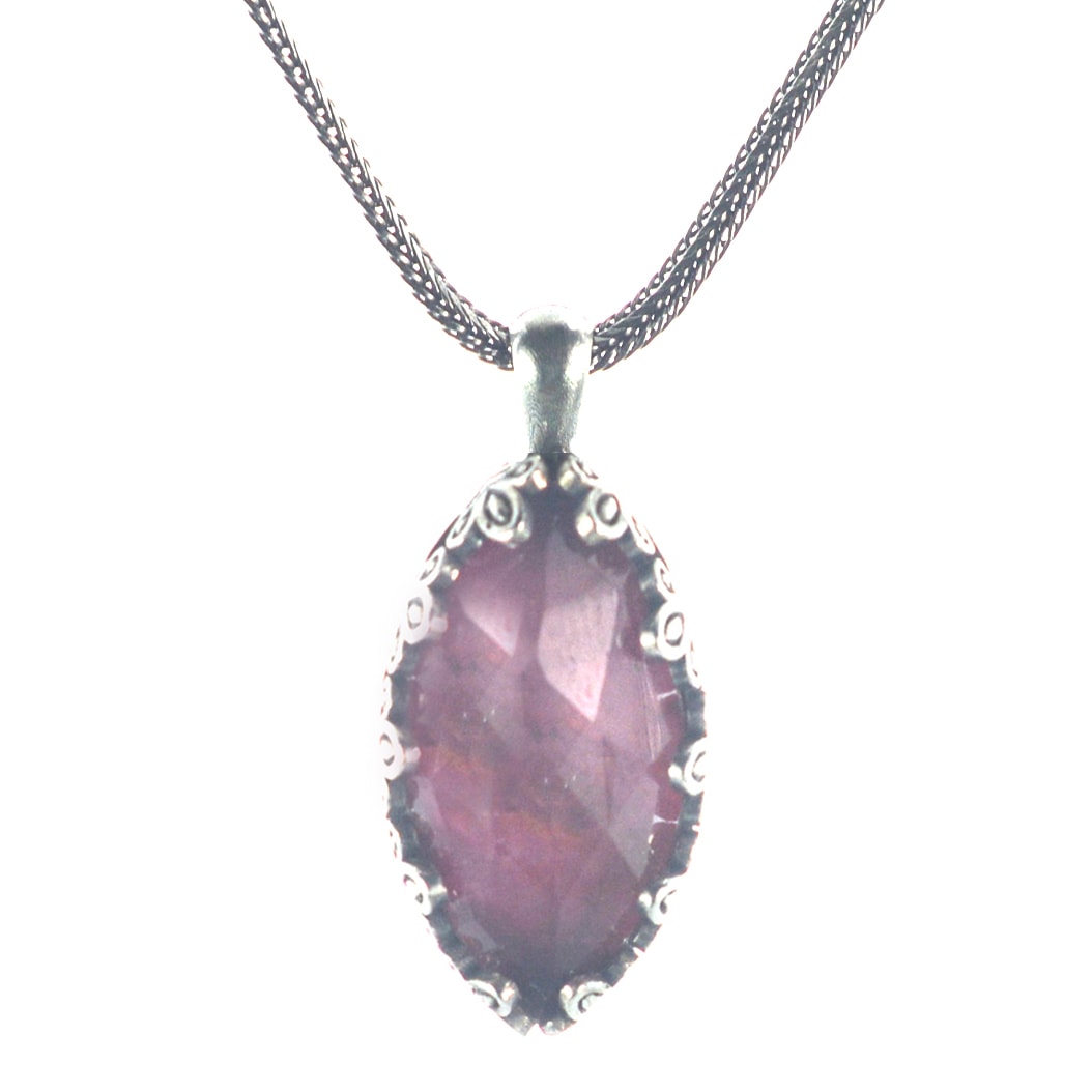 Ασημένιο 925 μενταγιόν με ρουμπίνι