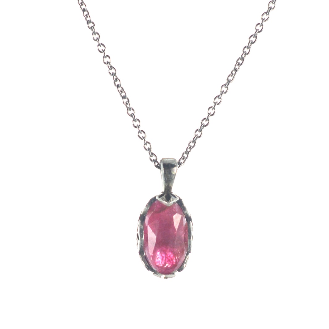 Ασημένιο 925 μενταγιόν με ρουμπίνι