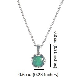 Ασημένιο 925 μενταγιόν με μαλαχίτη - Image 3