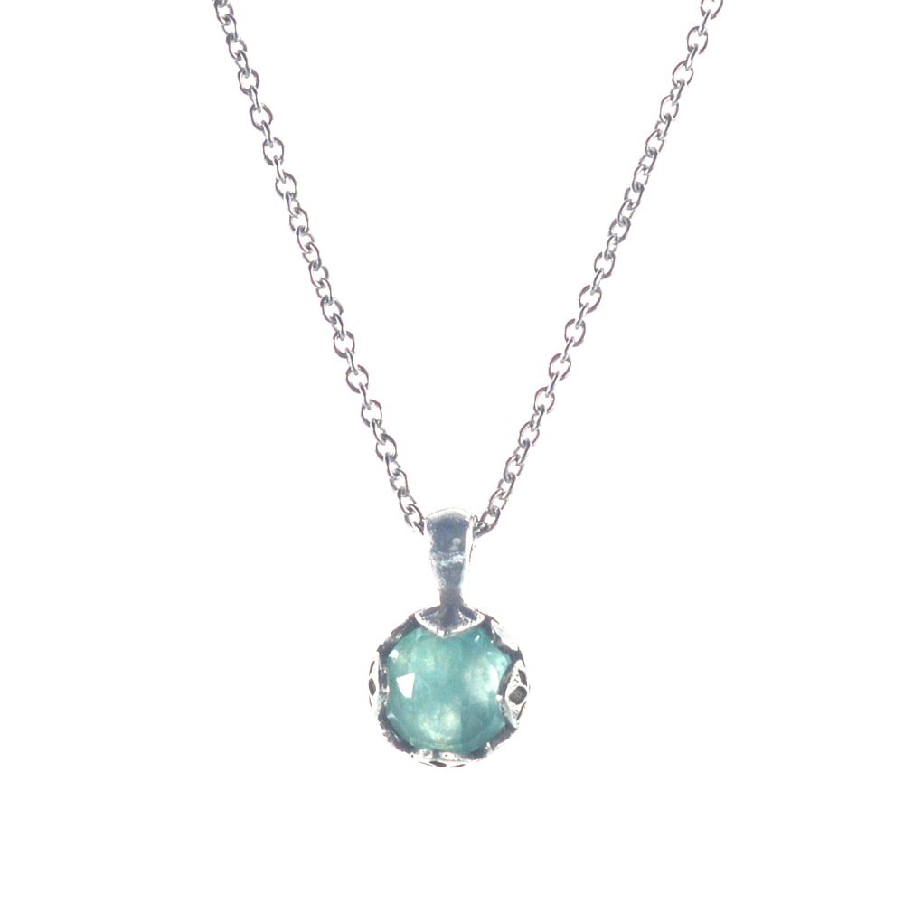 Ασημένιο 925 μενταγιόν με αμαζονίτη