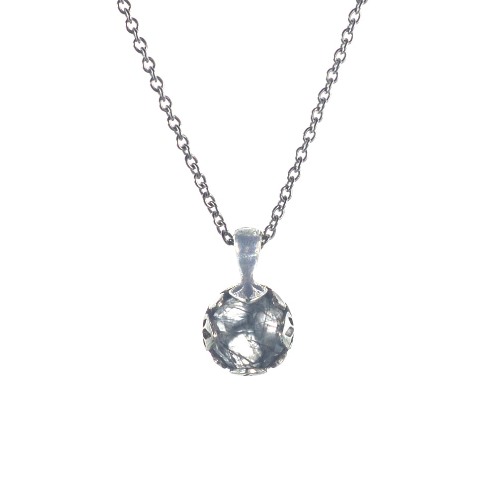 Ασημένιο 925 μενταγιόν με ρουτίλιο