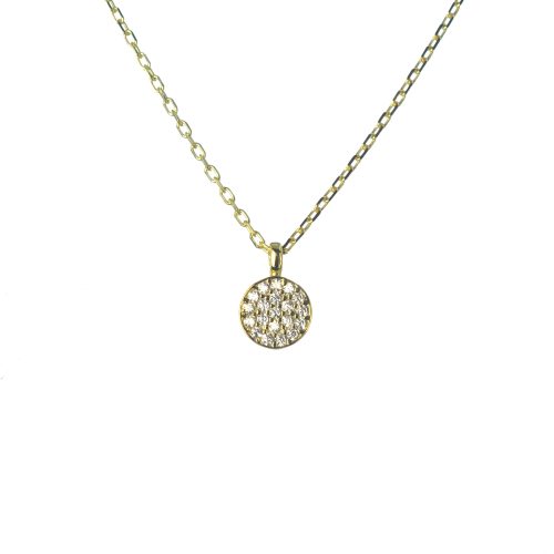 Επιχρυσωμένο 925 μενταγιόν με λευκό ζιργκόν