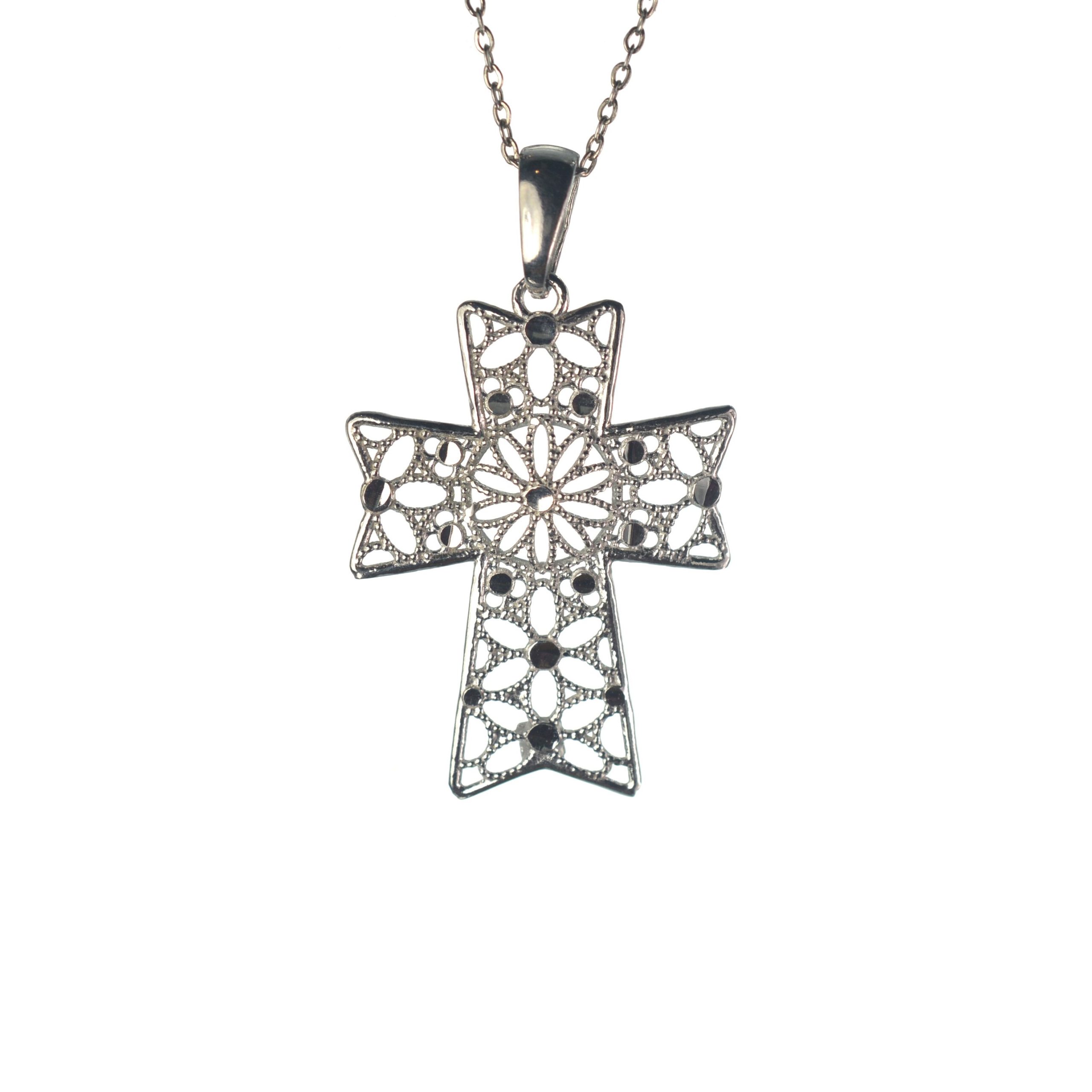 Ασημένιoς 925 σταυρός με τεχνική φιλιγκράν