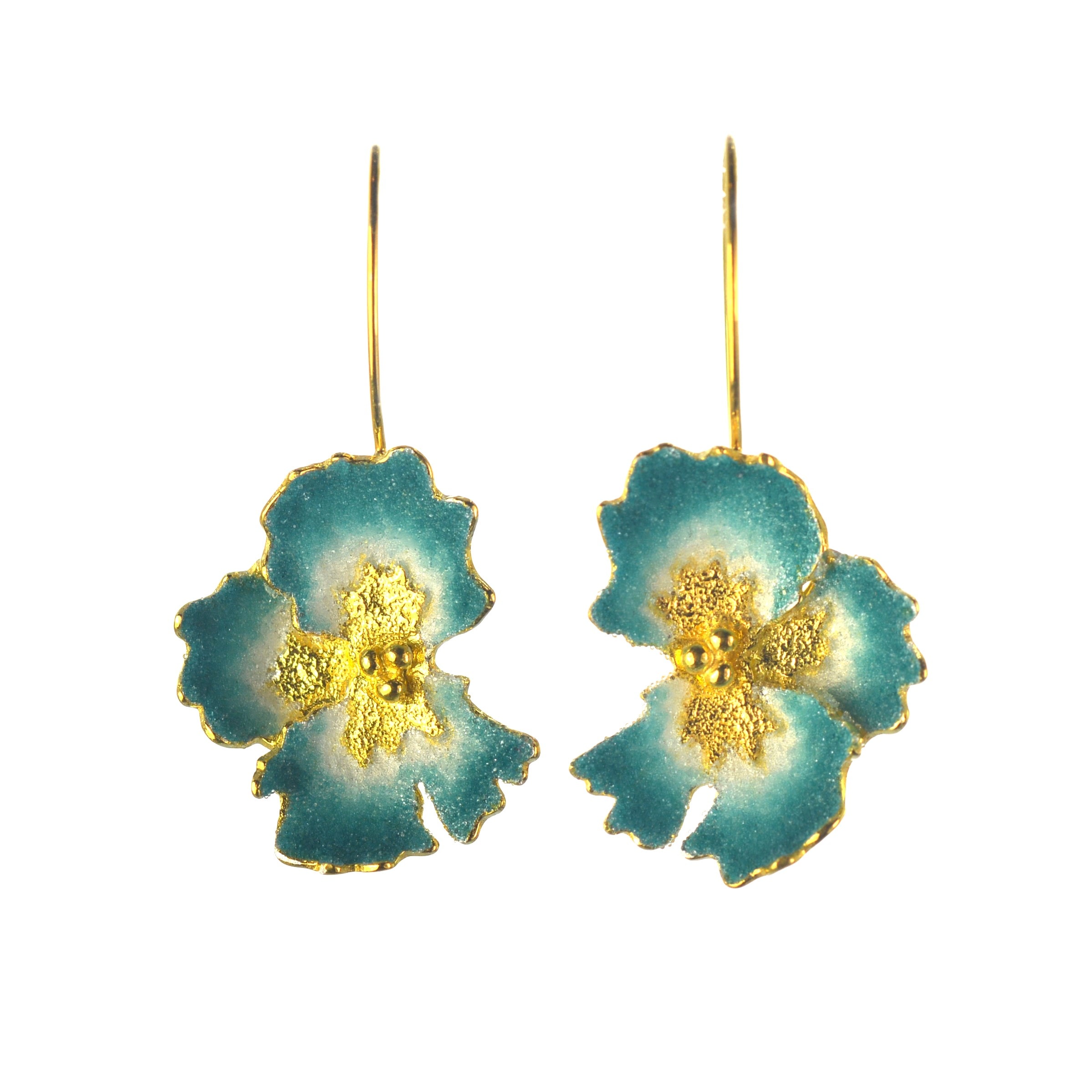 Επίχρυσα 925 σκουλαρίκια ανεμόνη