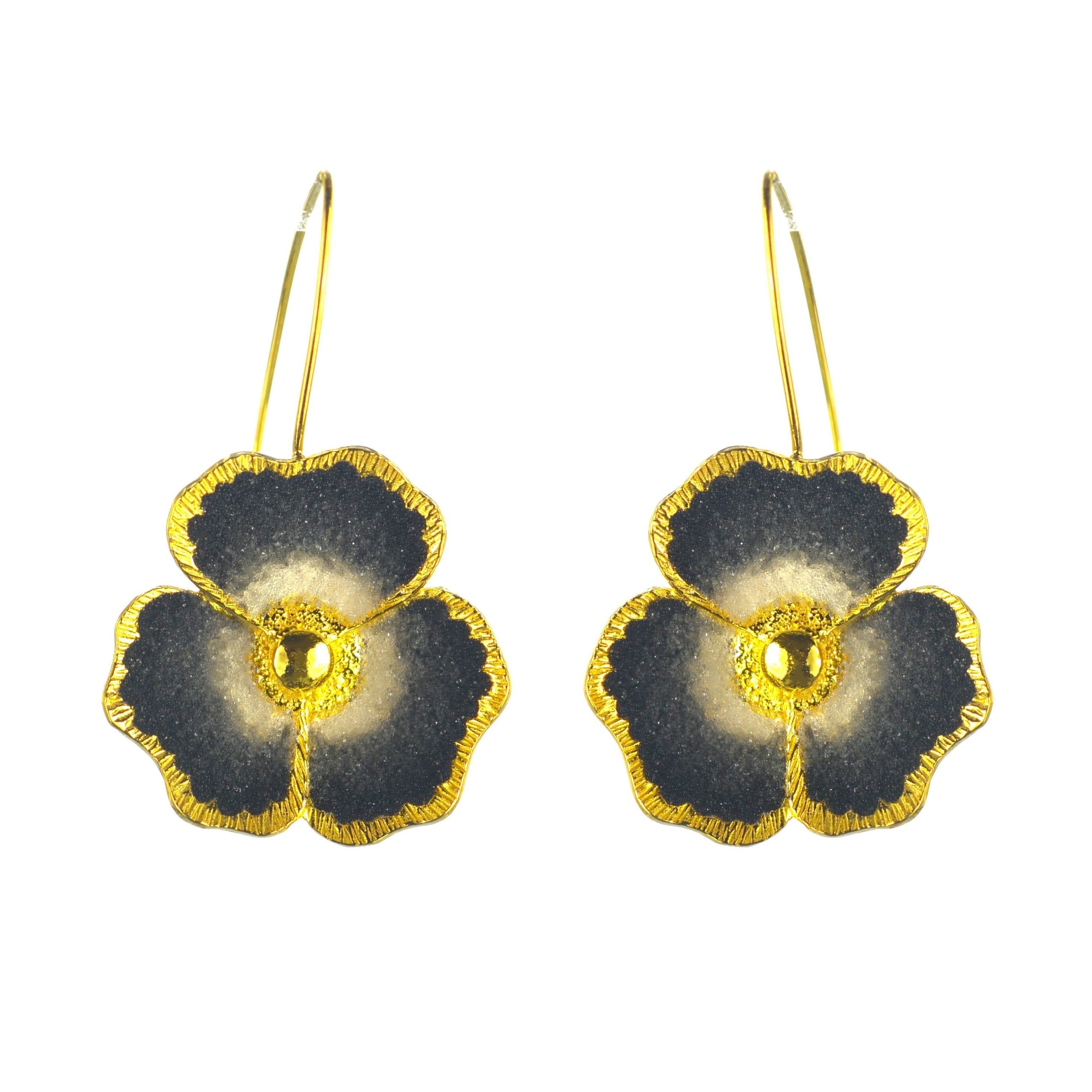 Επιχρυσωμένα 925 σκουλαρίκια λουλούδια