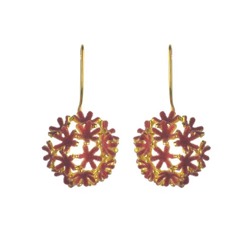 Επιχρυσωμένα 925 σκουλαρίκια λουλούδι κλέφτης