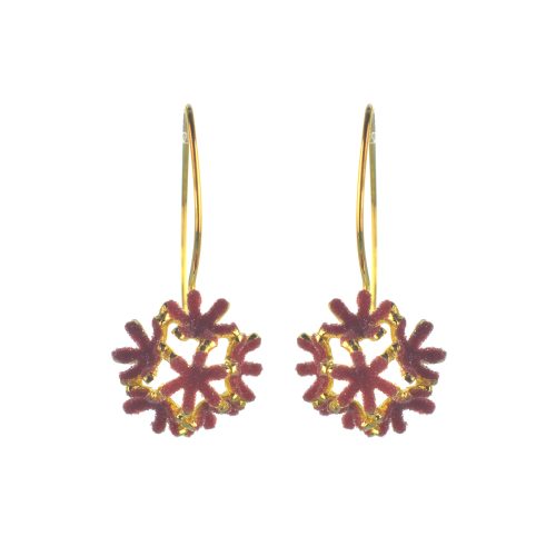 Επιχρυσωμένα 925 σκουλαρίκια λουλούδι κλέφτης