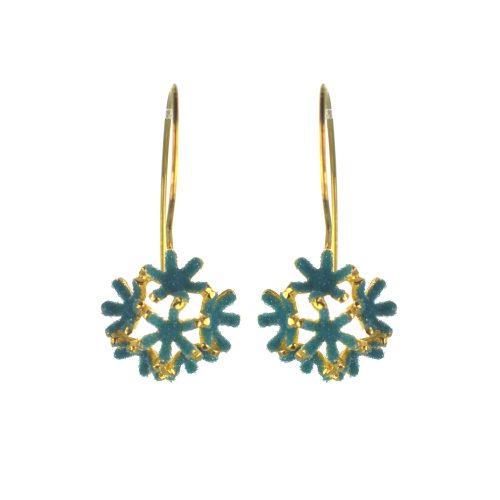 Επιχρυσωμένα 925 σκουλαρίκια λουλούδι κλέφτης