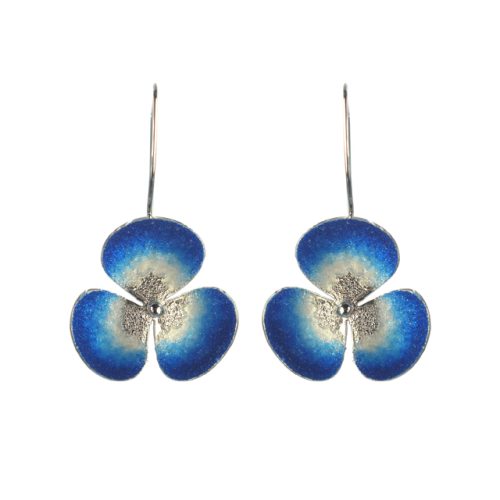 Ασημένια 925 σκουλαρίκια λουλούδι της σοφίας