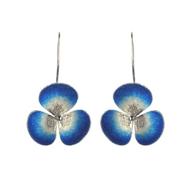 Ασημένια 925 σκουλαρίκια λουλούδι της σοφίας