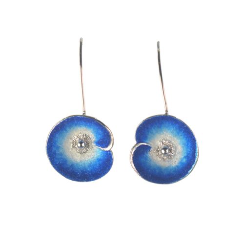 Ασημένια 925 σκουλαρίκια νούφαρο