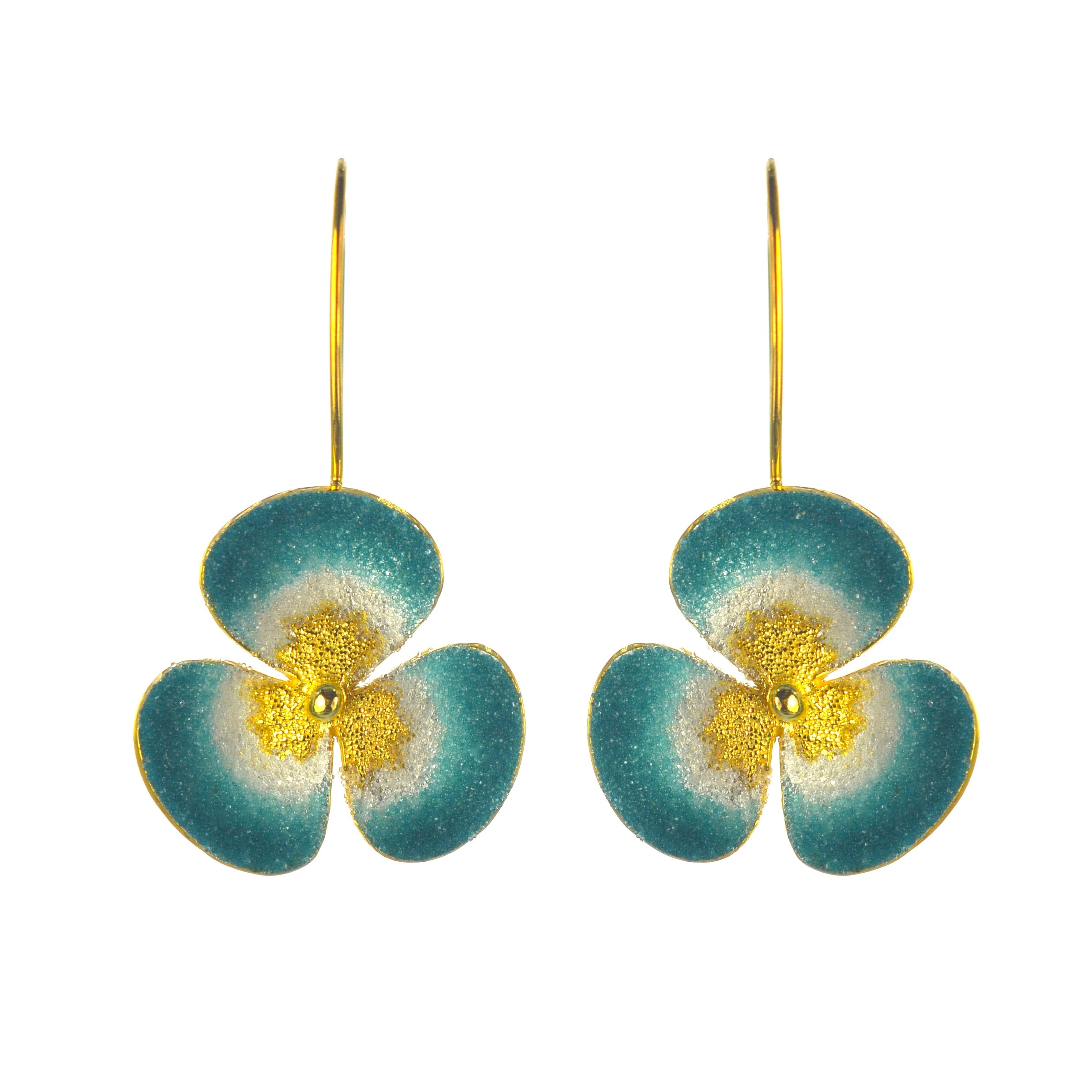 Επιχρυσωμένα 925 σκουλαρίκια λουλούδια